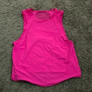 Lululemon size 4 cropped sculpt tank top sonic pink